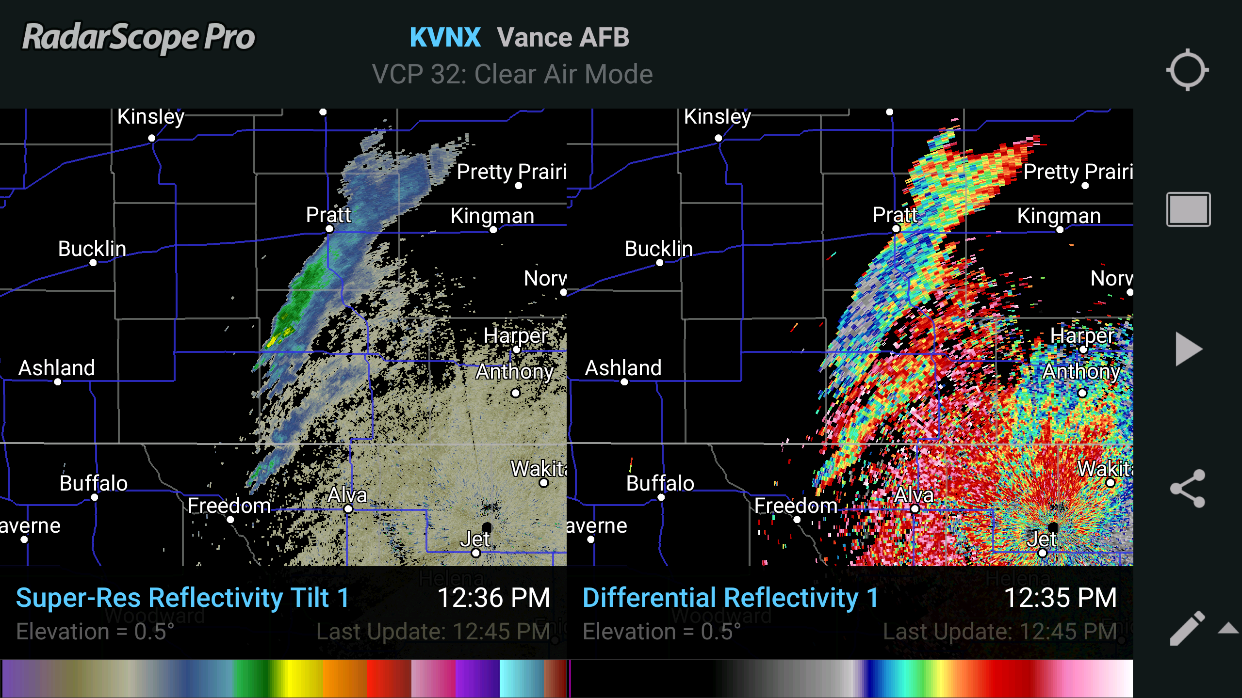 Smoke Plume in Reflectivity and Differential Reflectivity