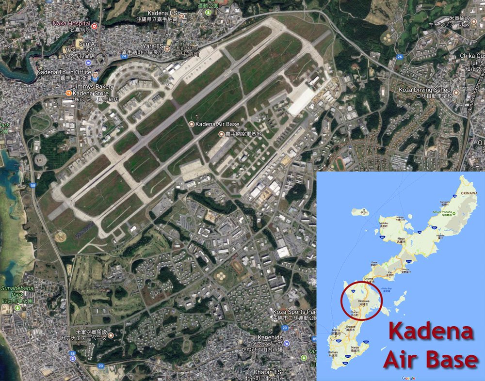 Location of Kadena Air Base