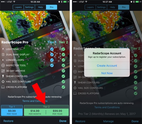 How to Purchase RadarScope Tier 2
