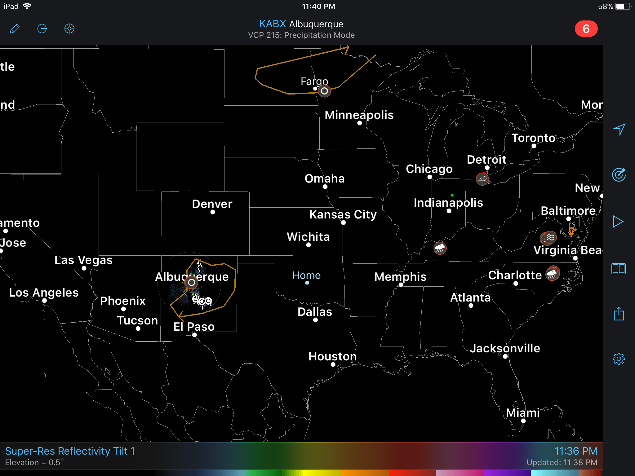 Day 1 Convective Outlook in RadarScope